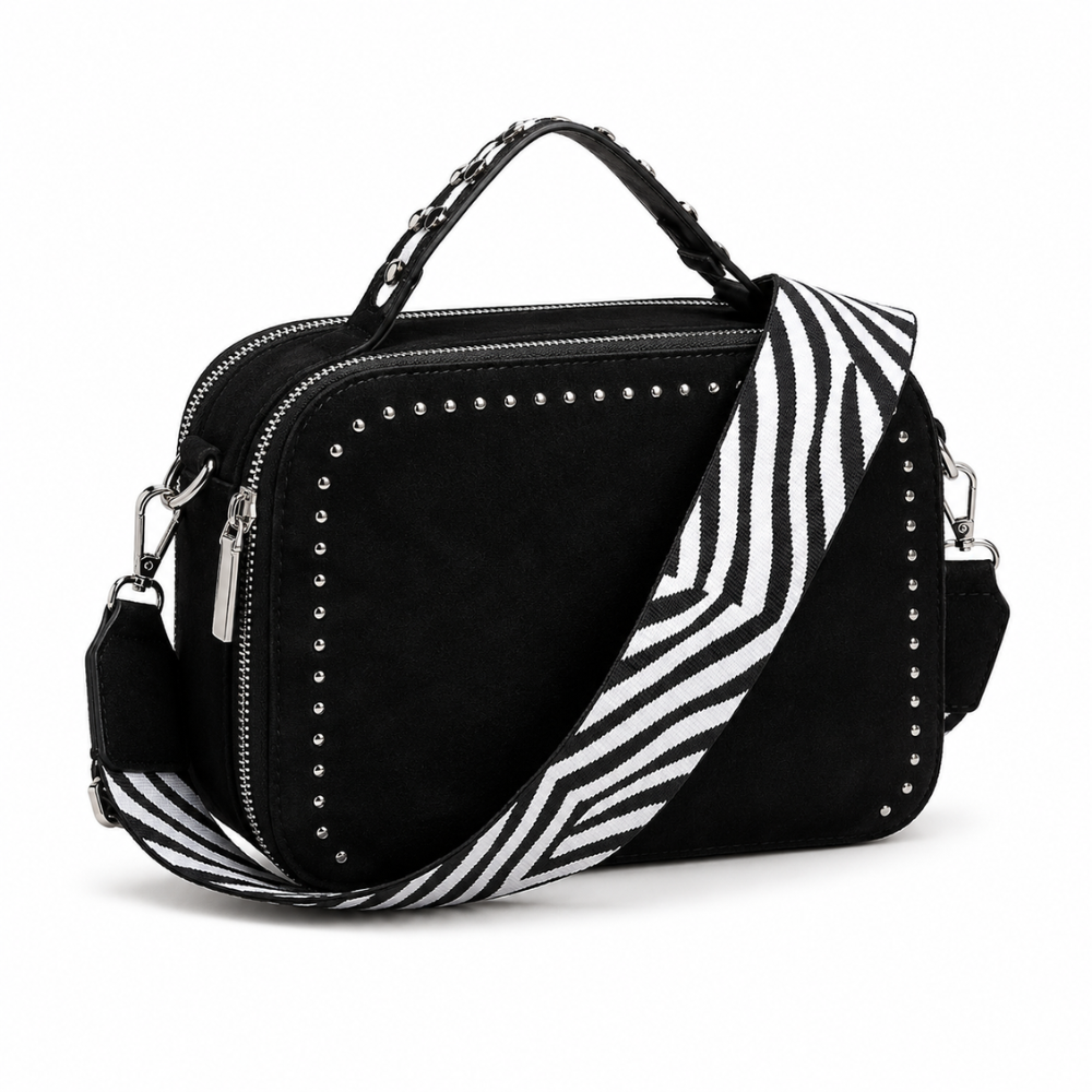 Bandolera Verona Símil Cuero Mujer - black - Pascalle