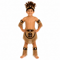 Traje Típico Pascuense Café para Niño – 5 Piezas