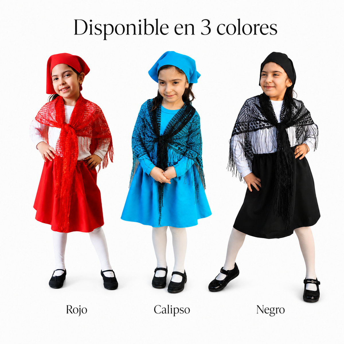 Pack Traje Típico Chilote Niña Completo