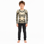 Polera Infantil Diseño Tatuaje Tribal Manga Larga