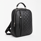Mochila Negra Matelassé Mujer