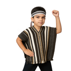 Pack Poncho Mapuche Niños + trarilonco