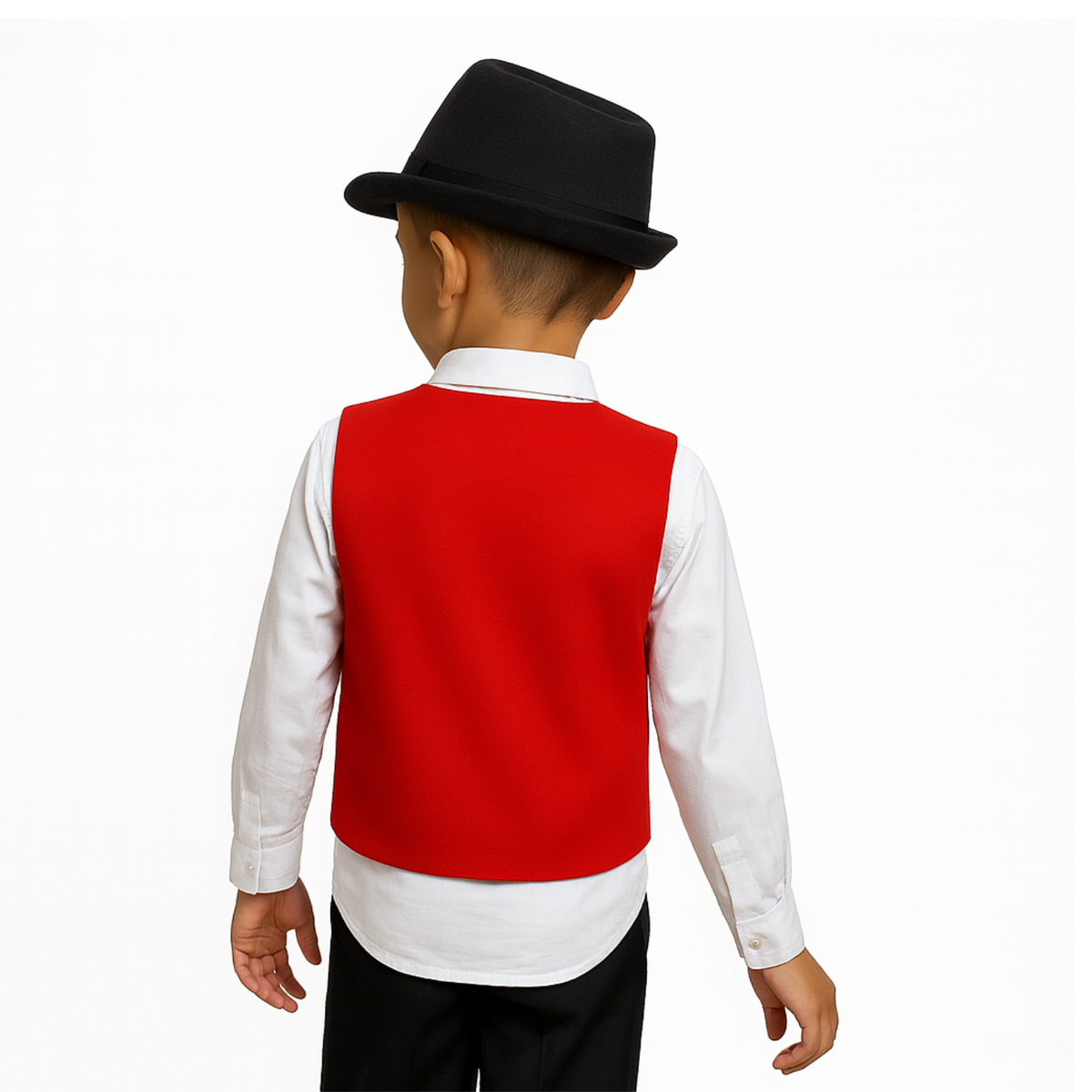 Bolero Rojo para Traje Típico de Niño | Gilet Escolar Fiestas Patrias