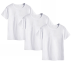 Camisetas manga corta 100% algodón para uso escolar