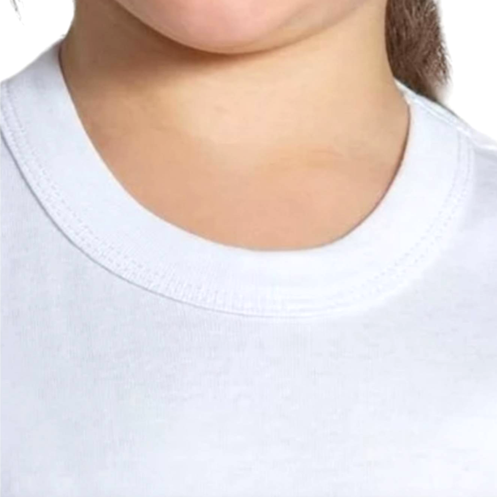 Camisetas manga corta 100% algodón para uso escolar