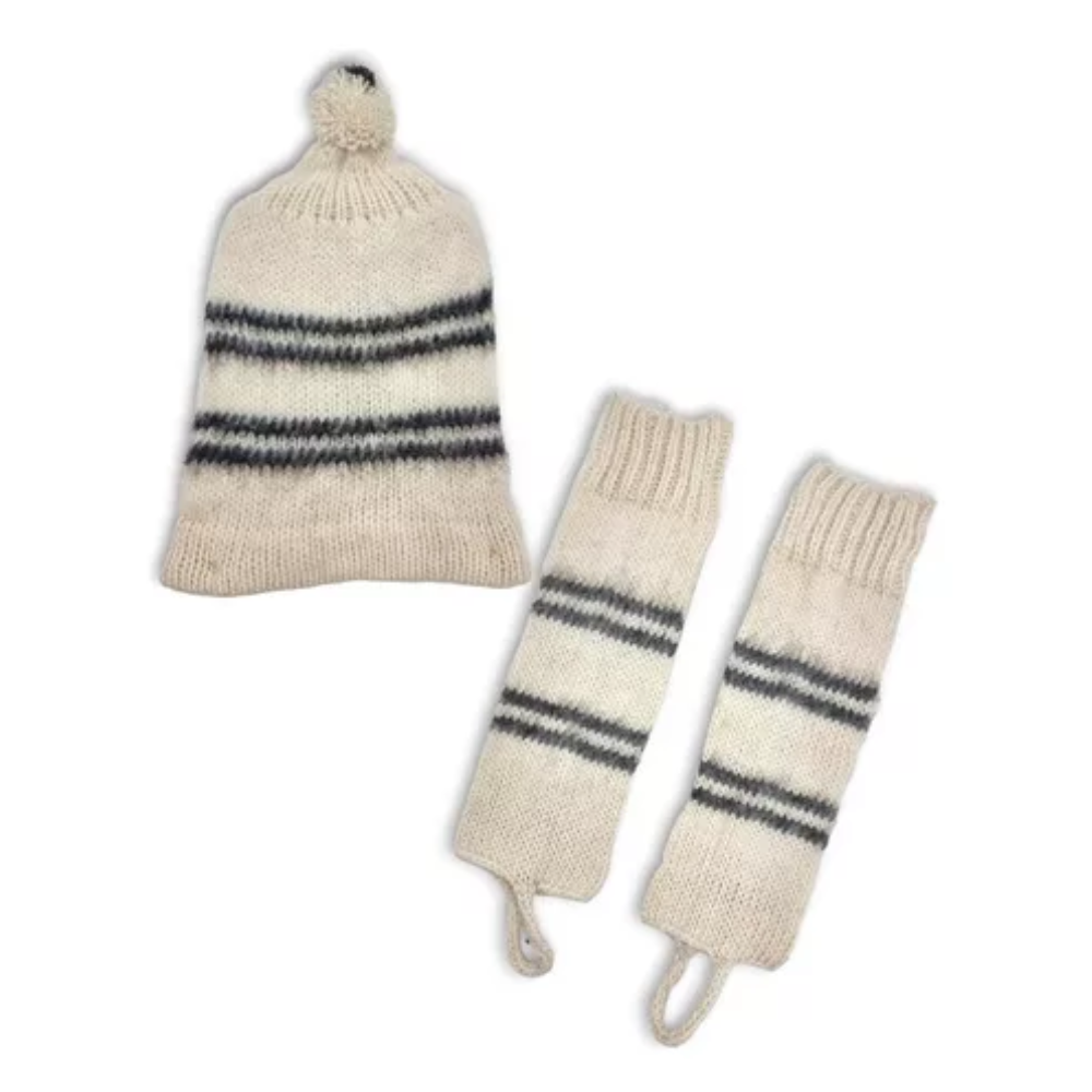 Set Gorro y Polainas Chilotas de Lana para Traje Típico