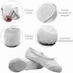 Zapatilla de ballet blanca con suela dividida