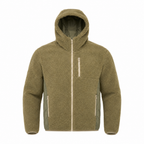 Chaqueta Polar Sherpa Hombre con Capucha - Verde Oliva - XL | Pascalle