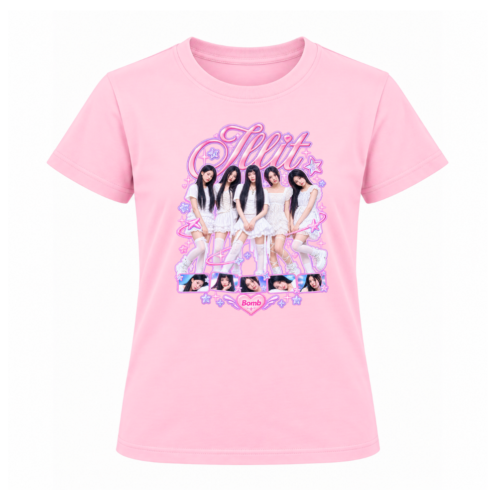 Polera Infantil Niña ILLIT Bomb K-Pop Algodón