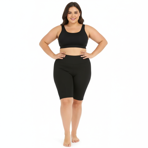 Calza Biker Lycra Algodon Negro - Pascalle