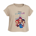 Polera Infantil Huntrix Star Manga Volante 10 Lila La Pascalle