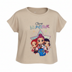 Polera Infantil Huntrix Star Manga Volante 10 Lila La Pascalle