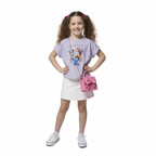 Polera Infantil Huntrix Star Manga Volante 6 Lila La Pascalle