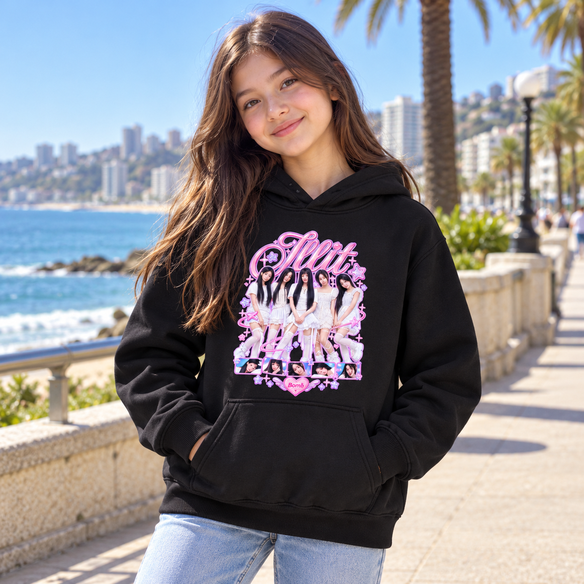 Polerón ILLIT Bomb K-Pop Unisex | 4 Colores