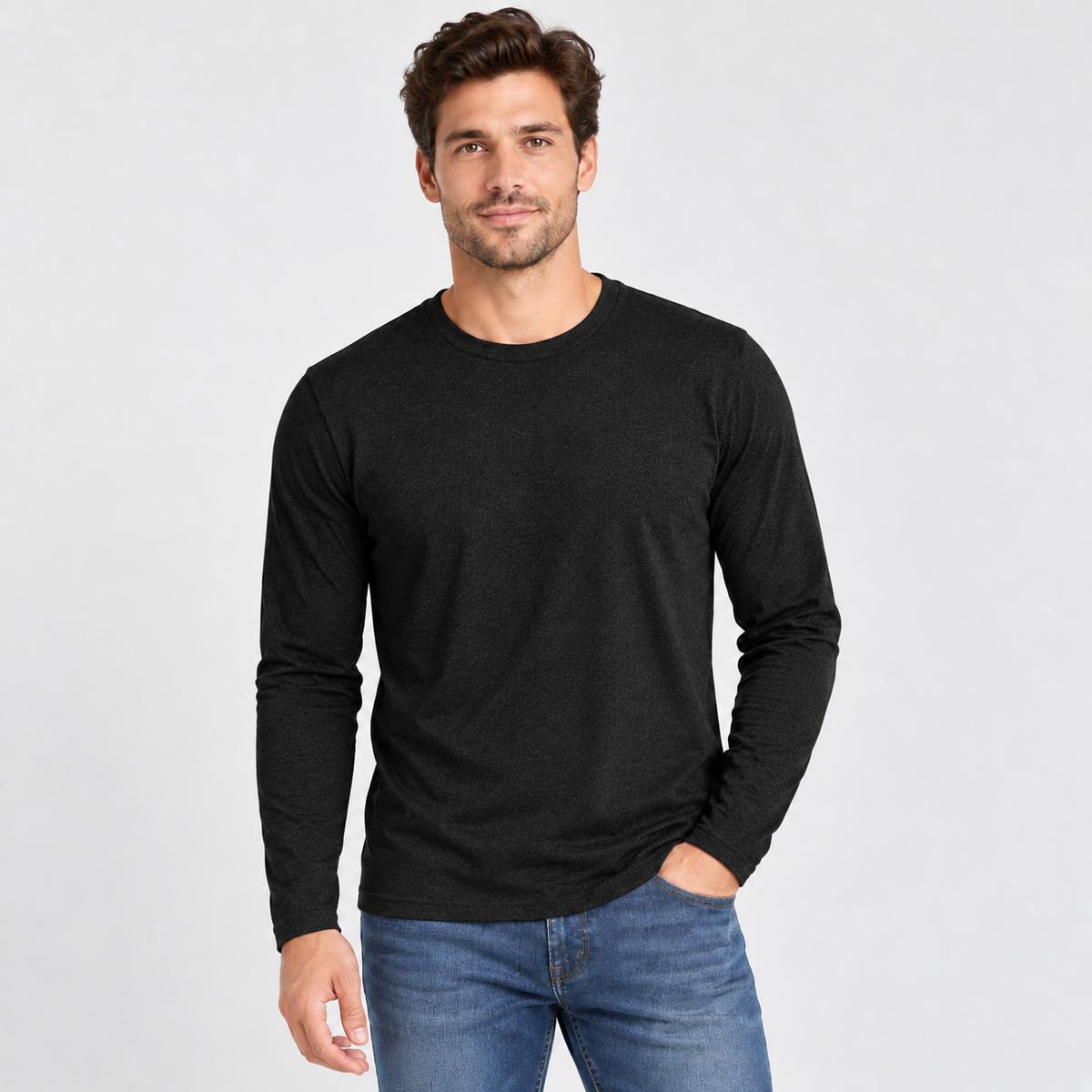 Camiseta Manga Larga de Bambu Hombre