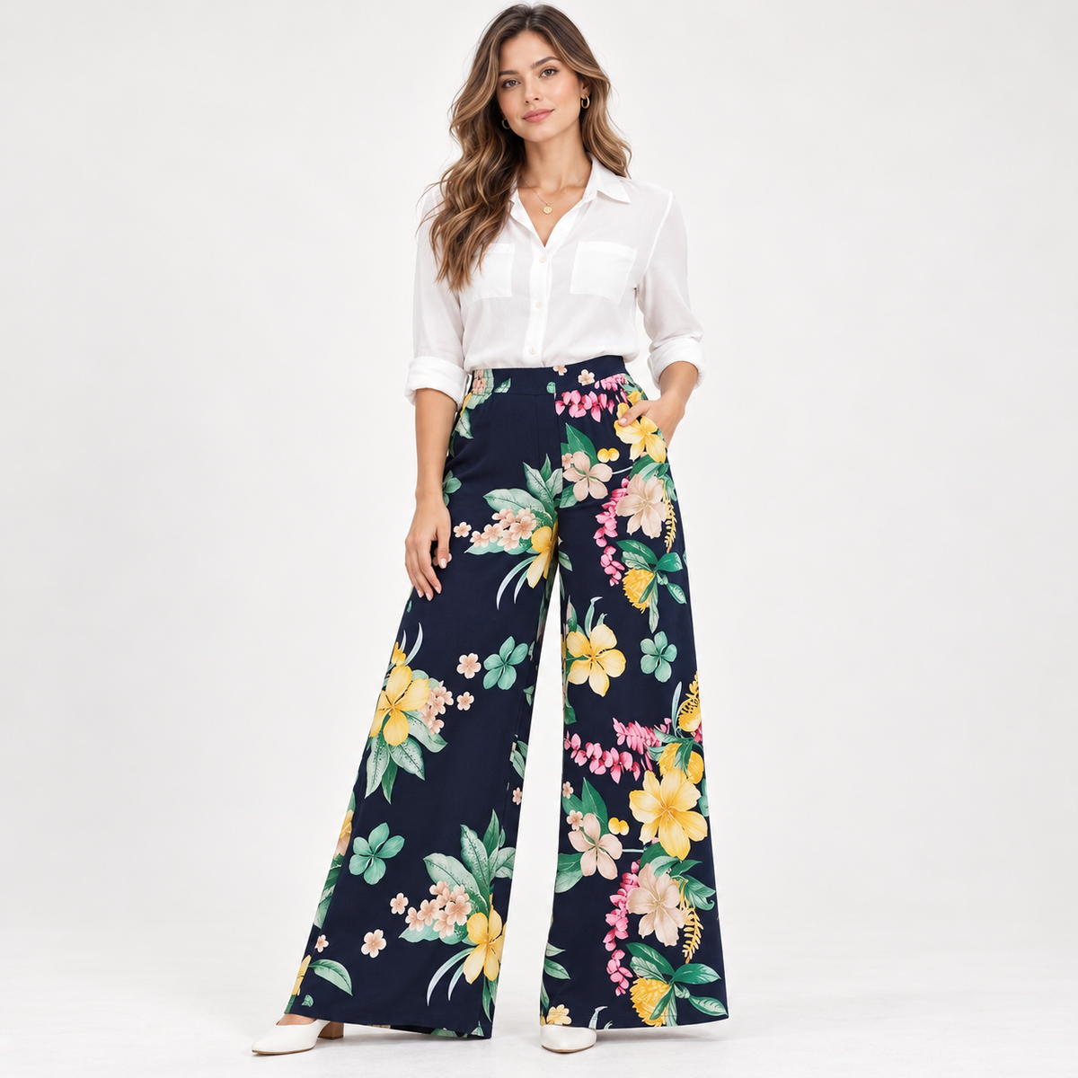 Pantalón Palazzo Mujer de Viscosa