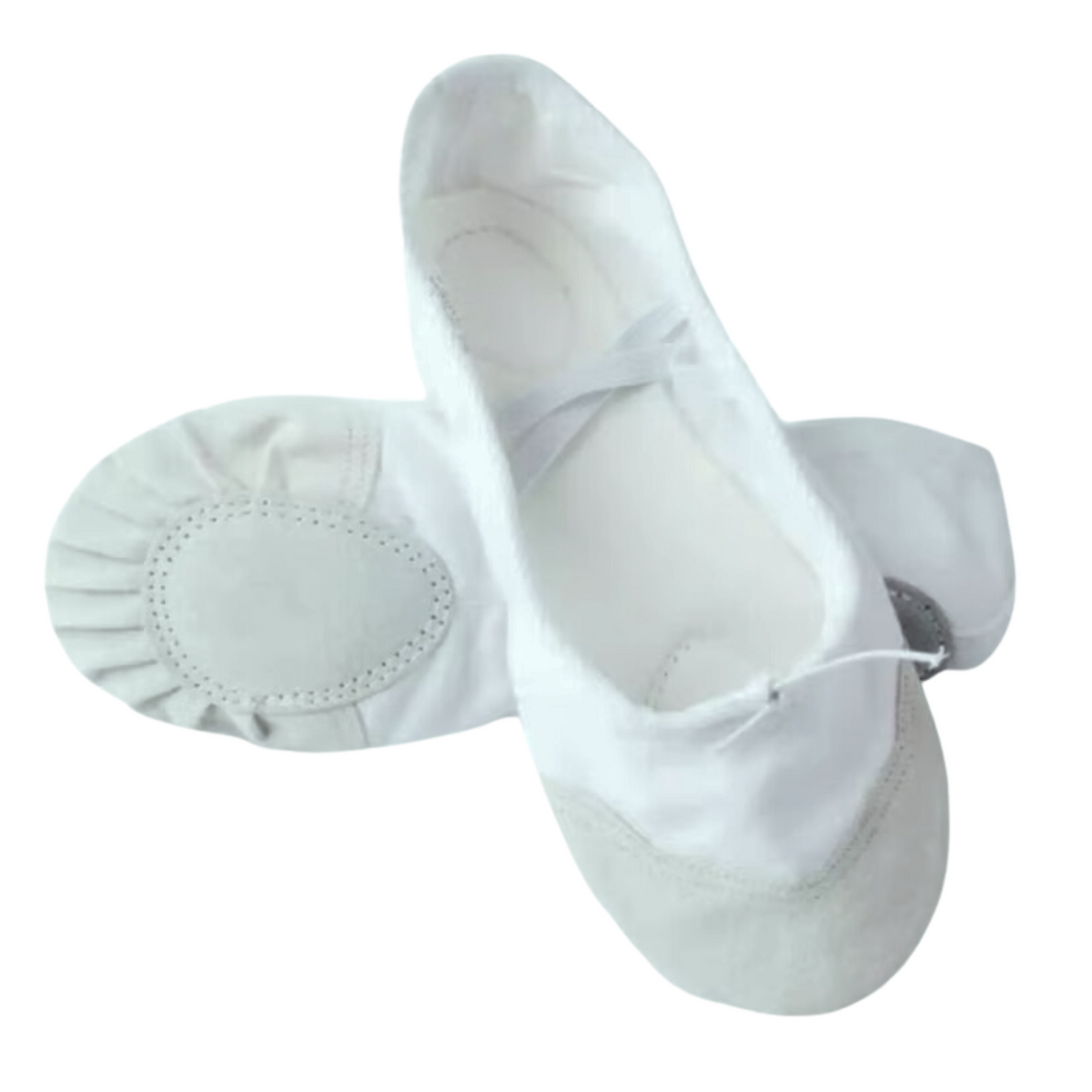 Zapatilla de ballet blanca con suela dividida
