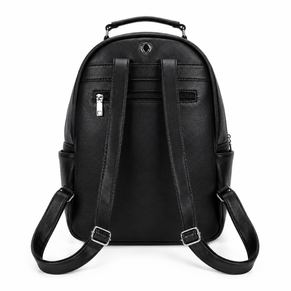 Mochila Negra Matelassé Mujer