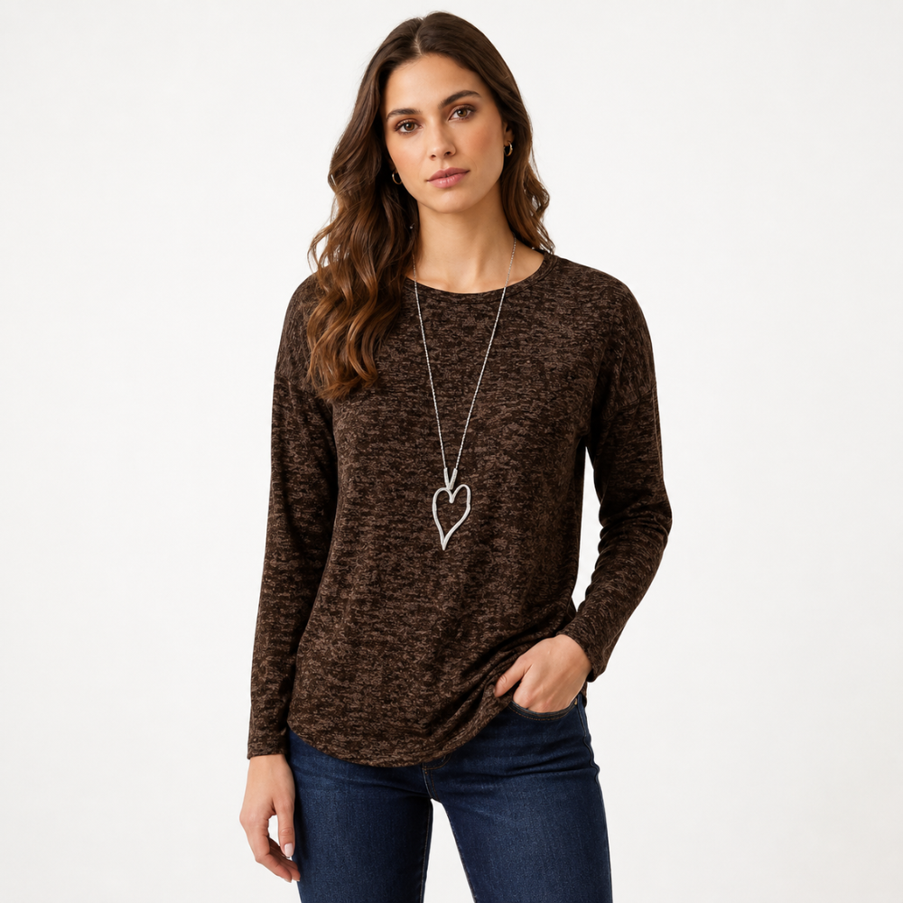 Polera Antonia con Colgante Corazón - m - Pascalle