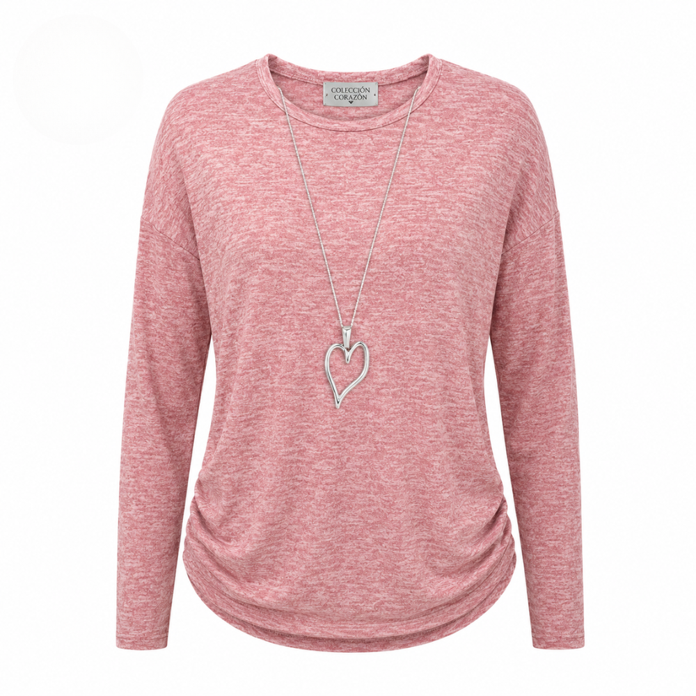 Polera Antonia con Colgante Corazón - l - Pascalle