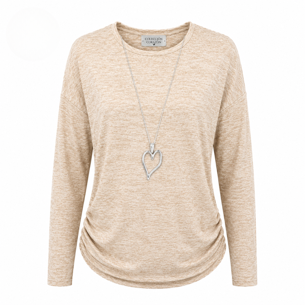 Polera Antonia con Colgante Corazón - l - Pascalle