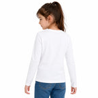 Camiseta manga larga infantil Pascalle blanca vista posterior