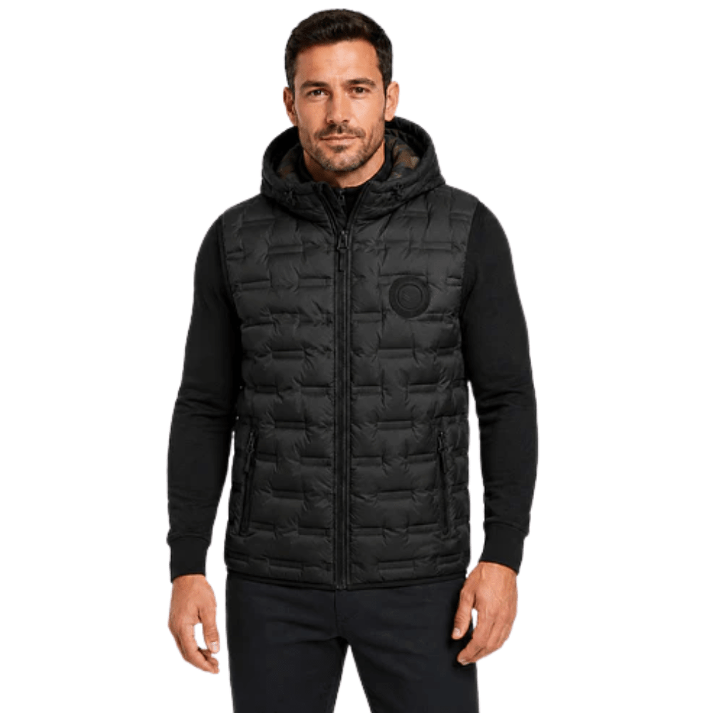 Chaleco Puffer Hombre con Capucha