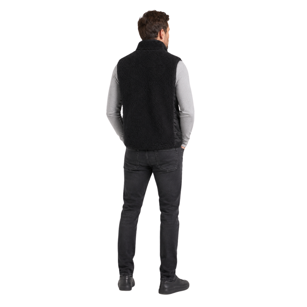 Chaleco Sherpa Hombre Forrado - Negro - XL | Pascalle