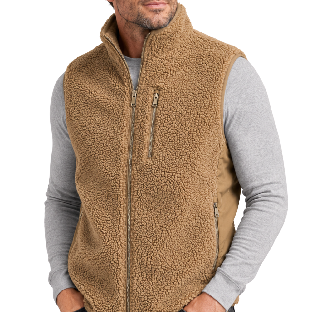 Chaleco Sherpa Hombre Forrado - Beige - L | Pascalle