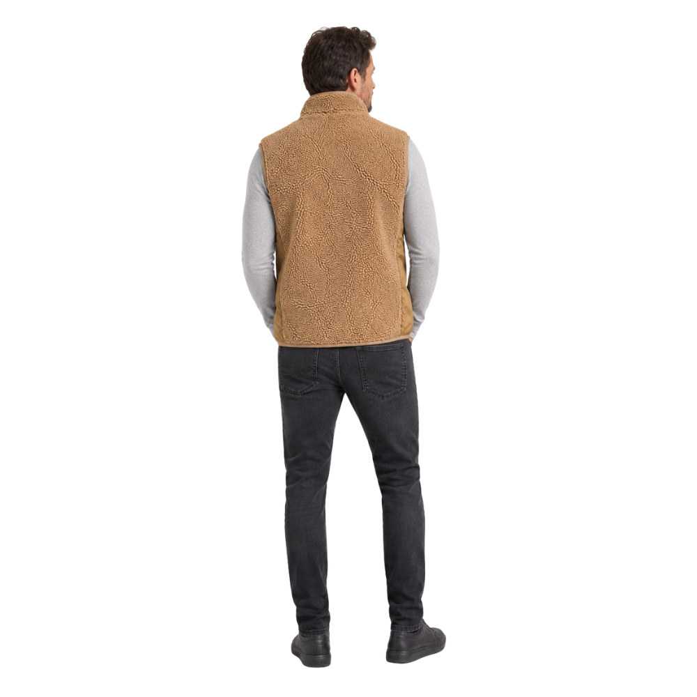 Chaleco Sherpa Hombre Forrado - Beige - XXL | Pascalle