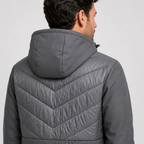 Chaqueta Híbrida Outdoor Hombre con Capucha - Gris - XL | Pascalle