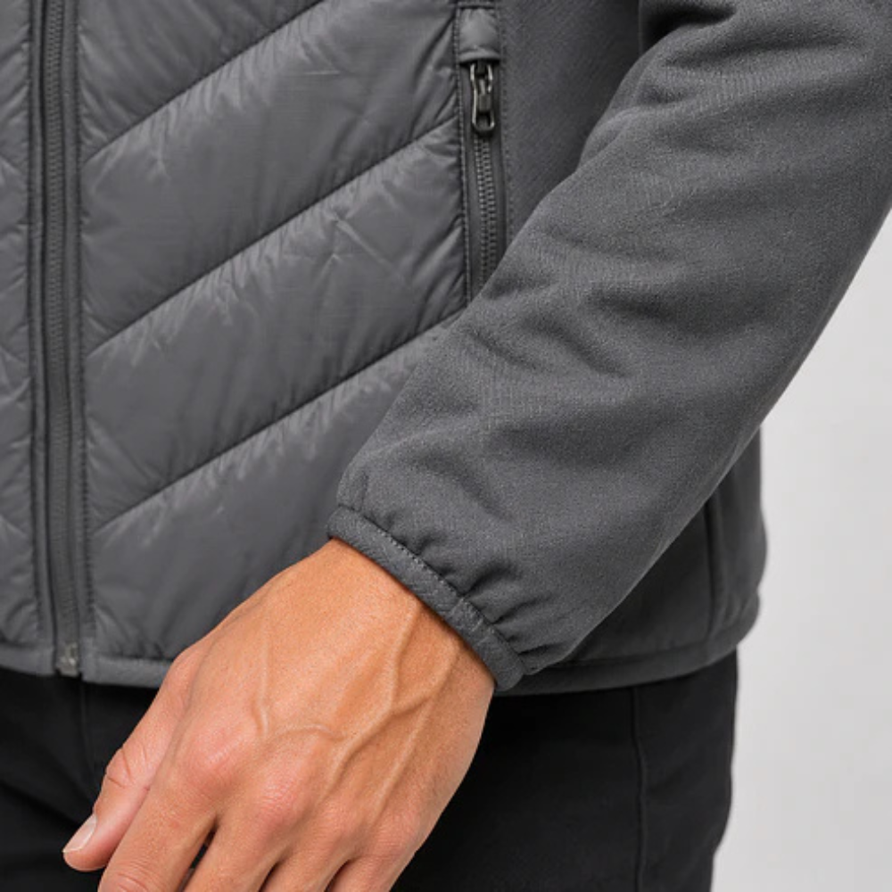 Chaqueta Híbrida Outdoor Hombre con Capucha - Negro - M | Pascalle