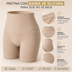 faja con costuras con banda de silicona 