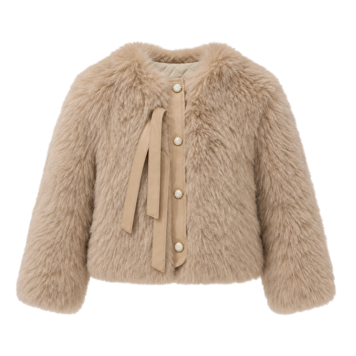 Abrigo Corto de Faux Fur