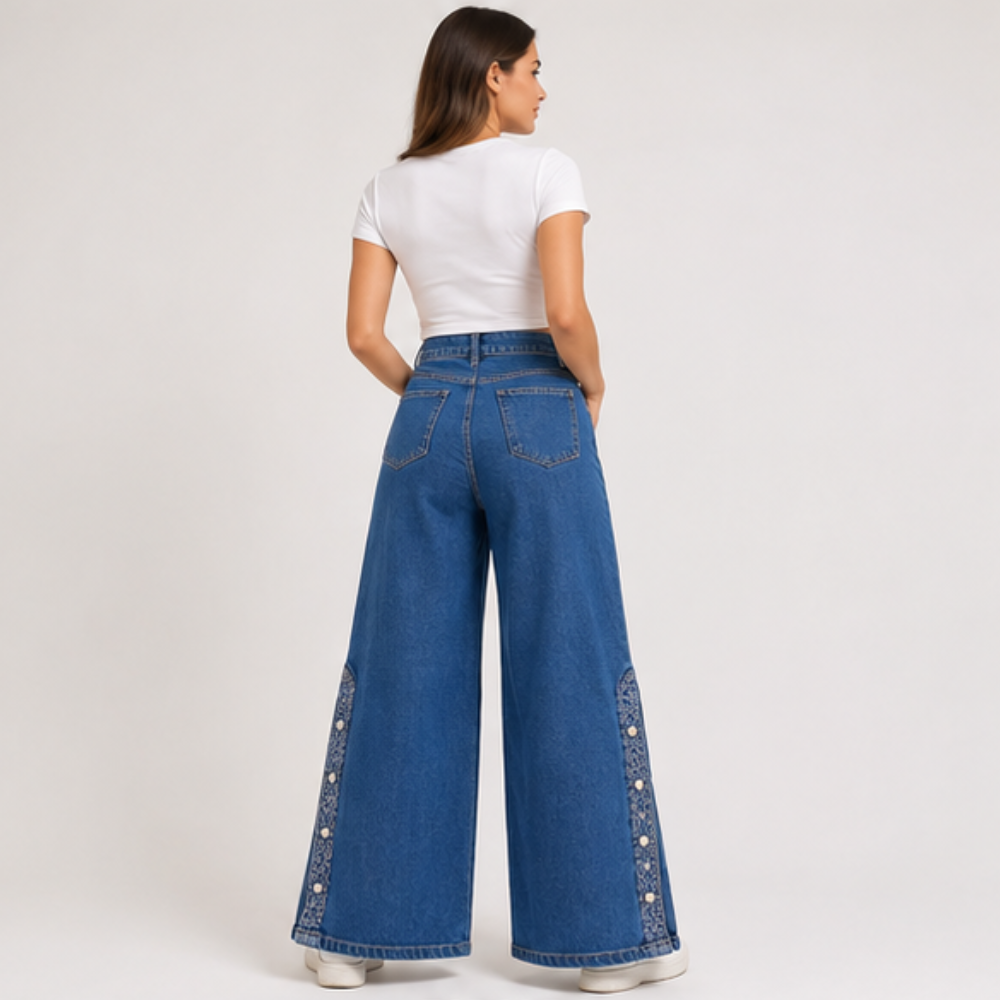 Jeans Palazzo Alessia - l - Pascalle