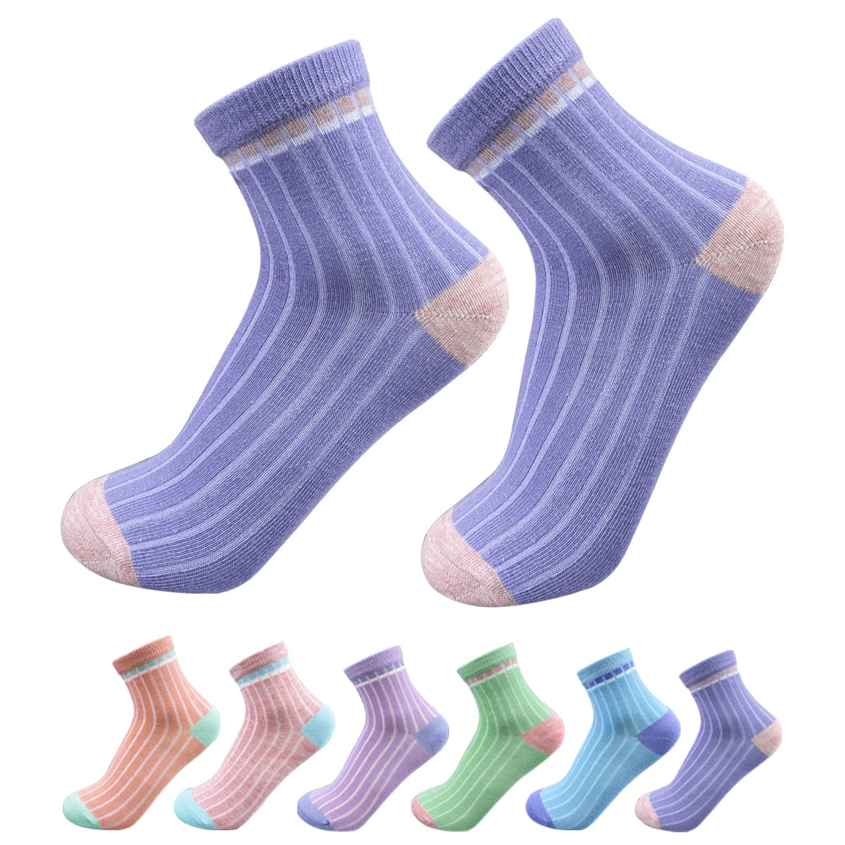 Pack de calcetines corte tobillo para niñas en colores surtidos
