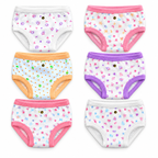 Pack 6 calzones de algodón para niñas Pascalle en seis diseños surtidos