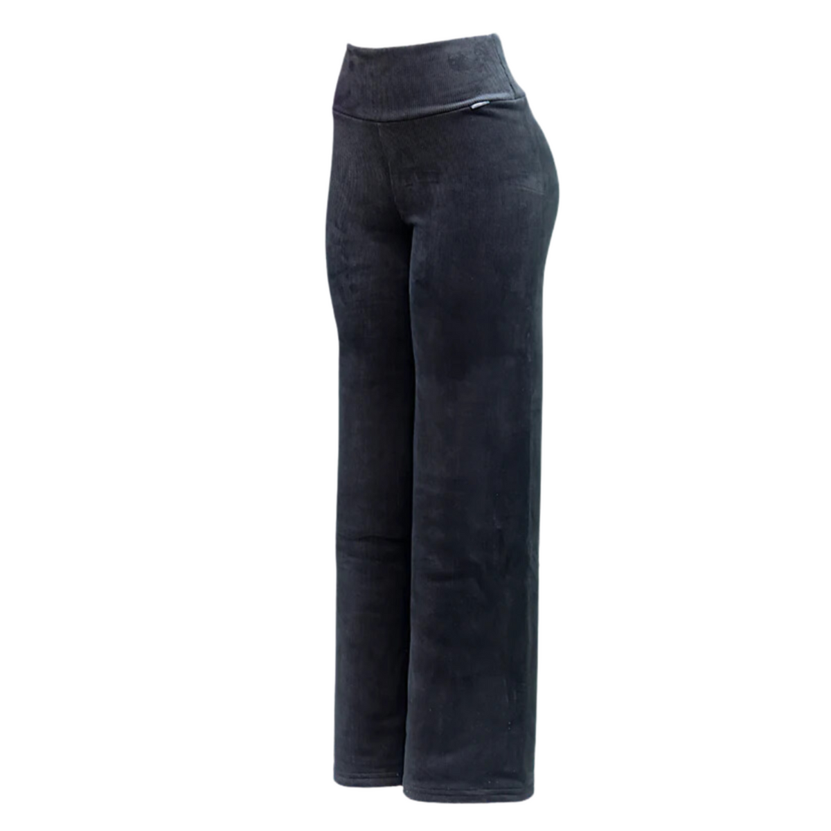 Pantalón de cotelé tiro alto forrado en polar