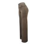 Pantalón de cotelé tiro alto forrado en polar