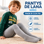 Pack 6 pantys lana infantil