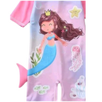 Traje de Baño Enterito Niña Sirenita Corona