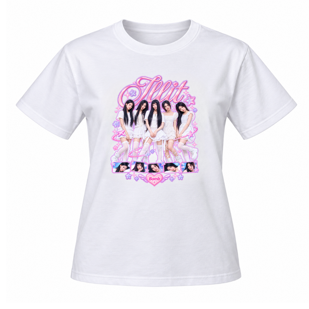 Polera Infantil Niña ILLIT Bomb K-Pop Algodón