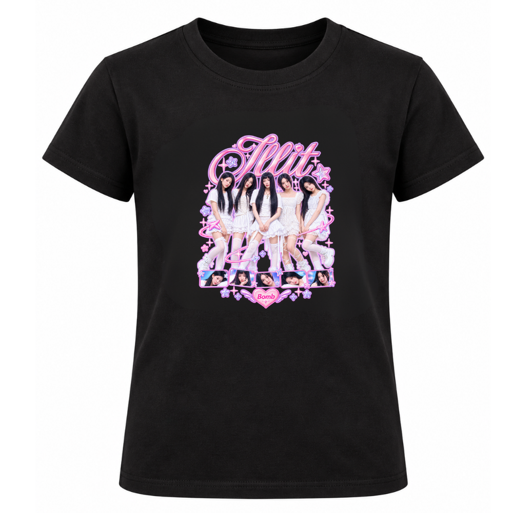 Polera Infantil Niña ILLIT Bomb K-Pop Algodón