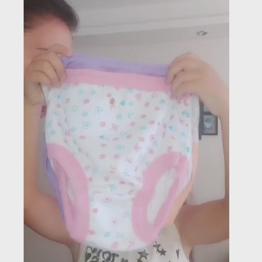 Pack 6 Calzones 100% Algodón para Niñas