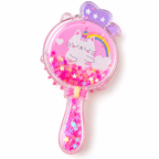 Detalle del cepillo con diseño de gatito unicornio