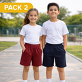 Pack 2 Short Deportivos de Algodón para Niños | Escolar